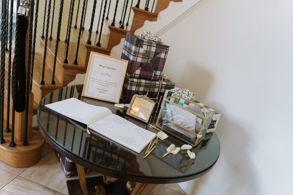 Wedding guests table