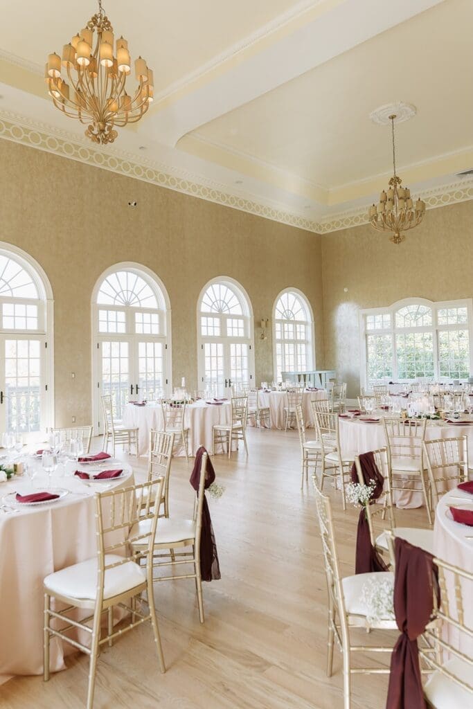 Morais Vineyards reception ballroom decor