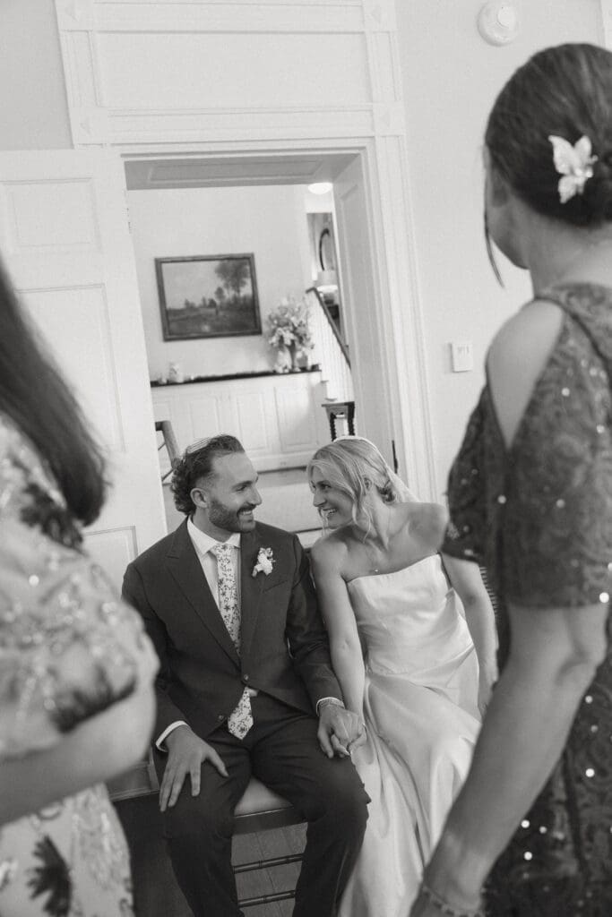 Candid moment during the Jewish wedding ceremony