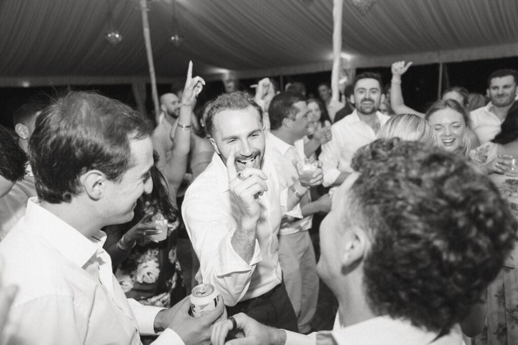 Candid reception photo at Belmont Manor wedding