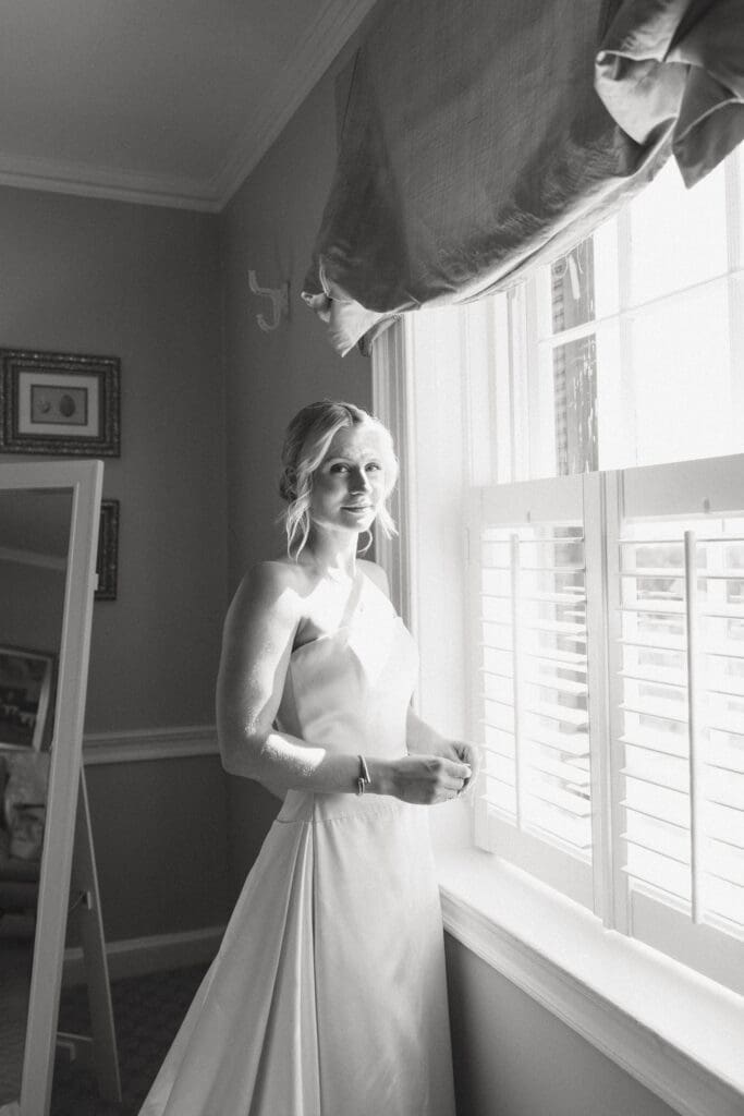bridal portrait during getting ready