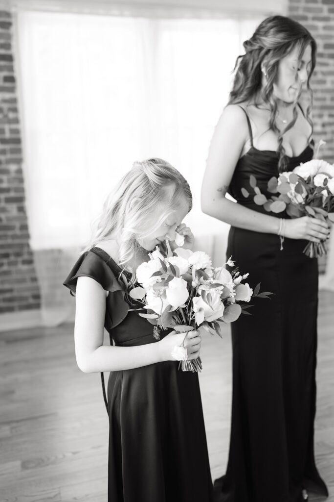 Guest sentimental moment during The Woolen Mill ceremony.