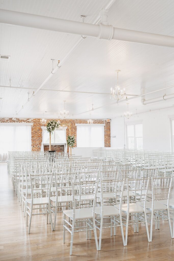 The Woolen Mill wedding ceremony area.
